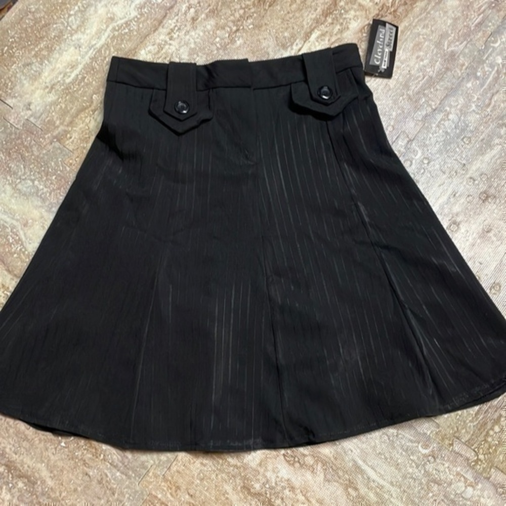 Cleveland Street Black Pinstripe Mini Skirt Size 9 Preppy Career